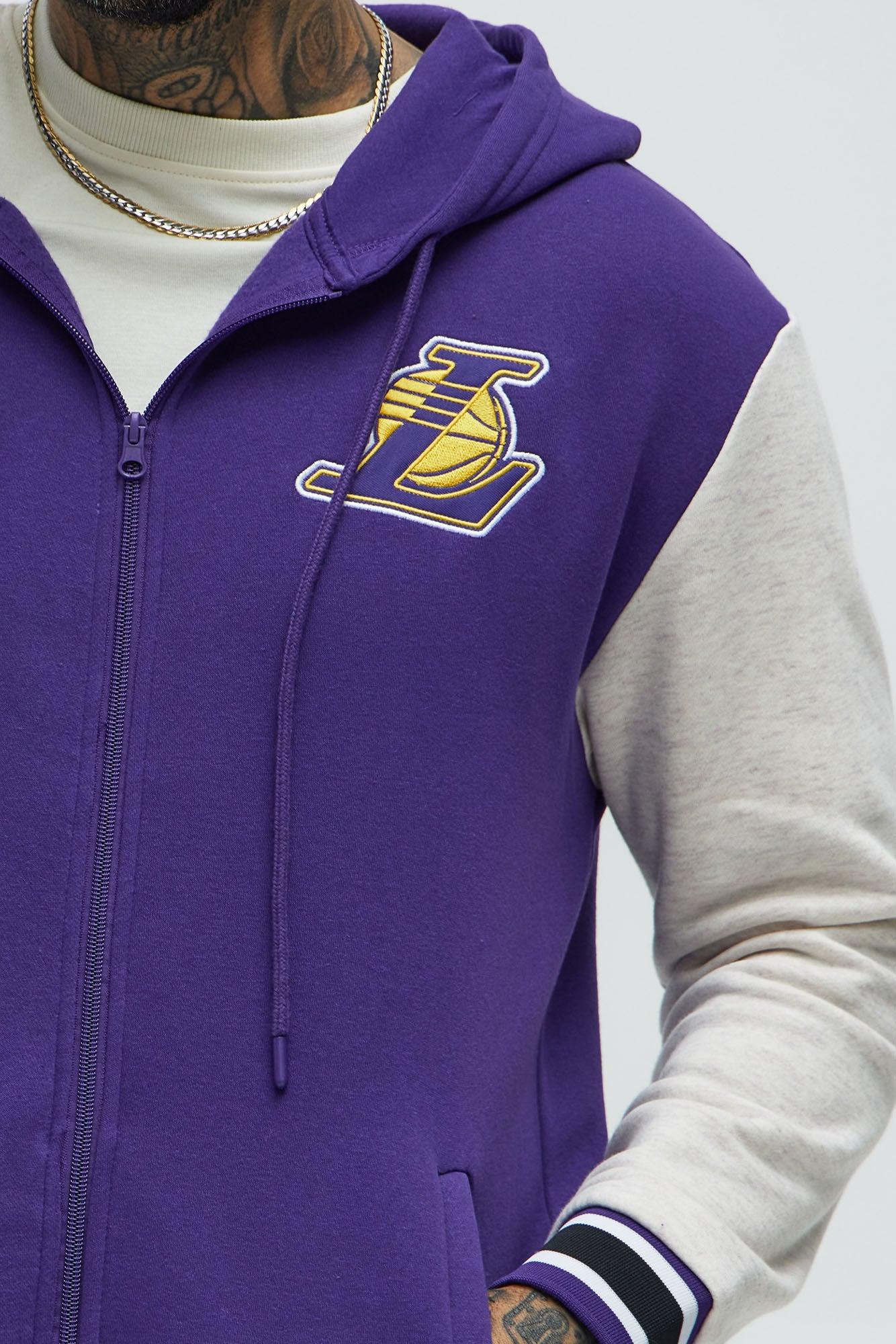 Lakers Above The Rim Zip Up Hoodie - Purple Male Product Image