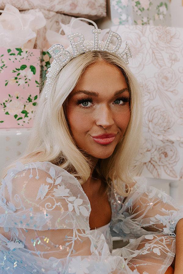 Bride Pearl Embellished Headband Product Image