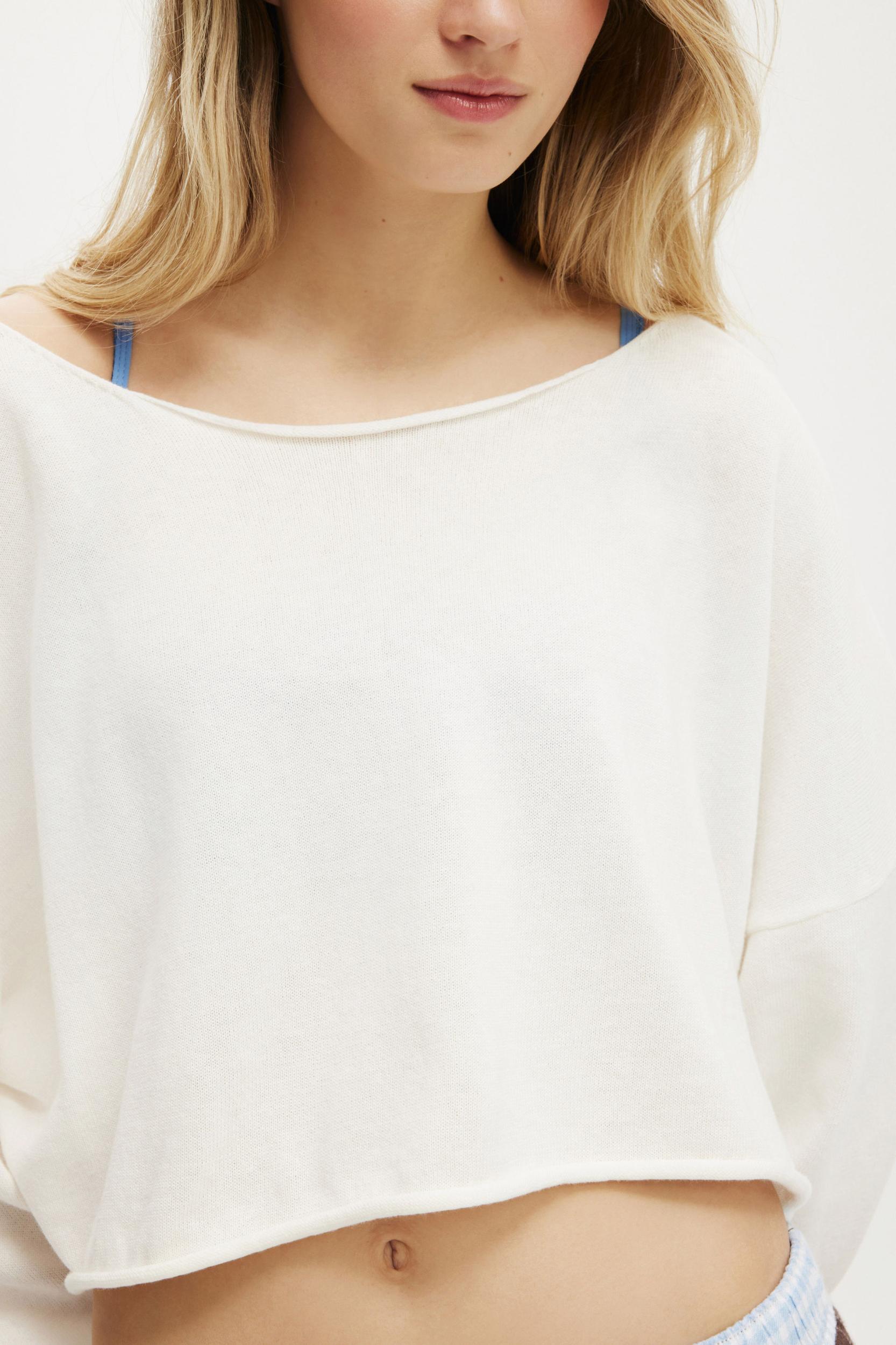 Off The Shoulder Cropped Knit Product Image
