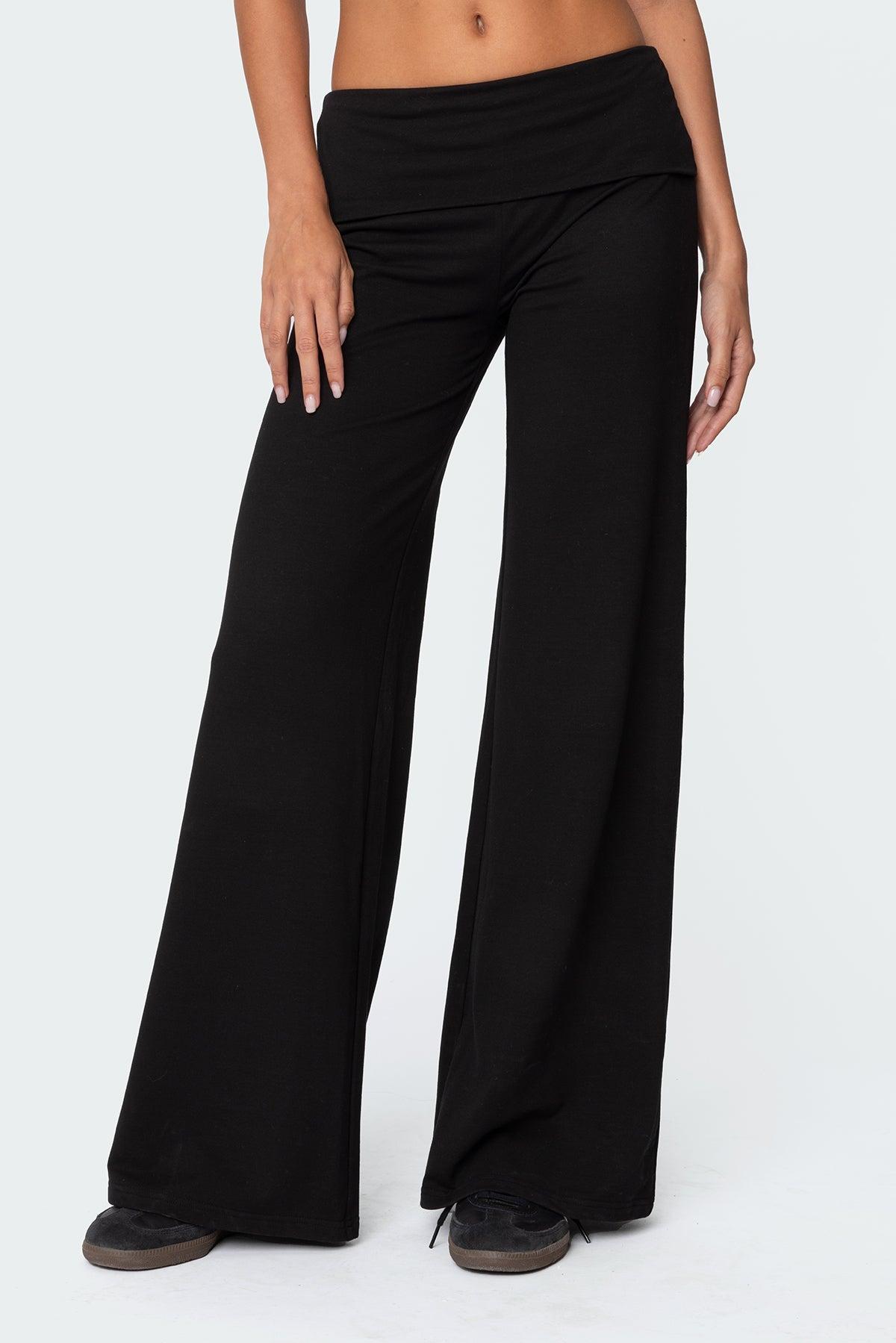 Wide Leg Foldover Pants Product Image