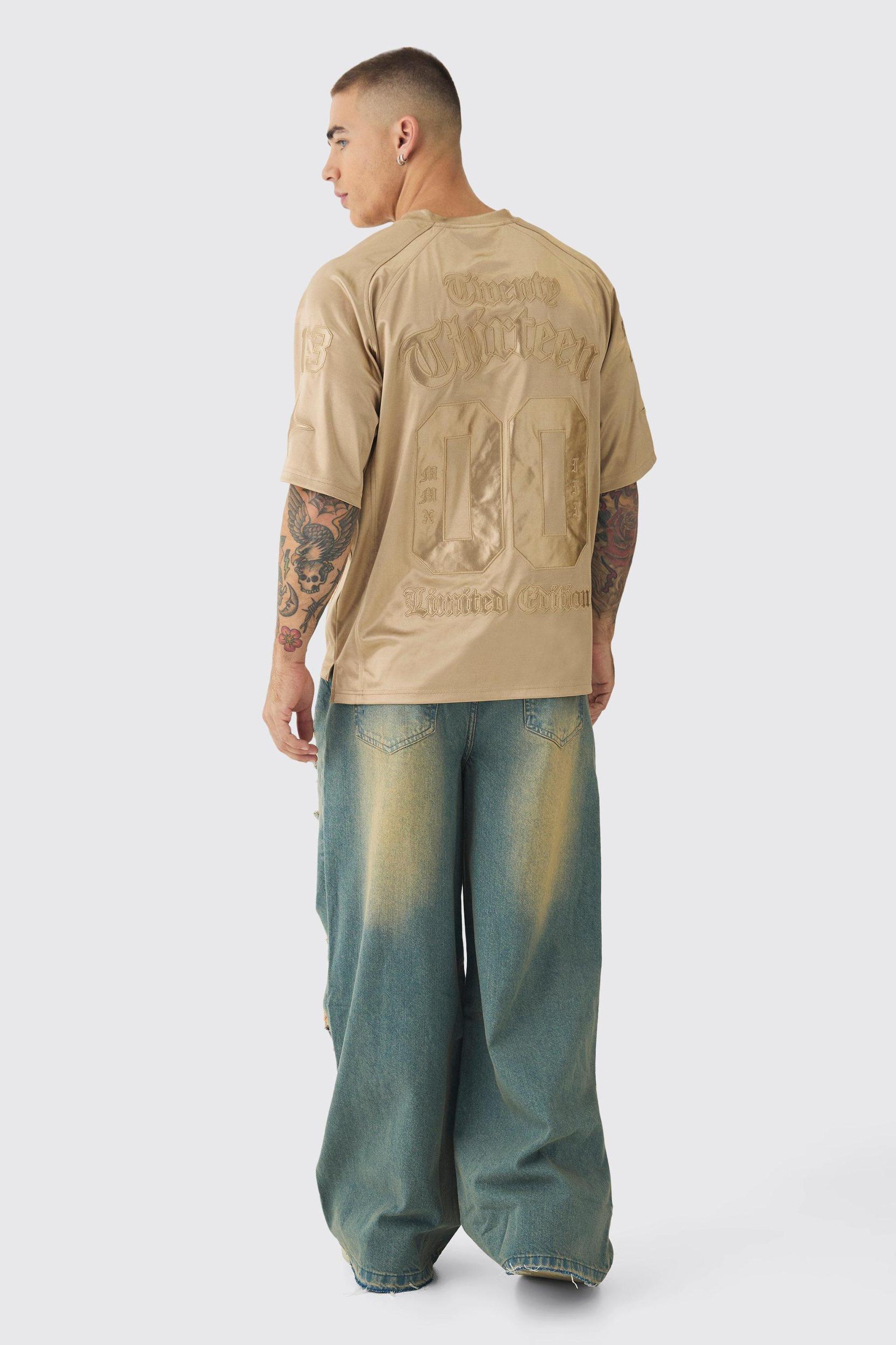 Extreme Baggy Rigid All Over Ripped Jeans | boohooMAN USA Product Image