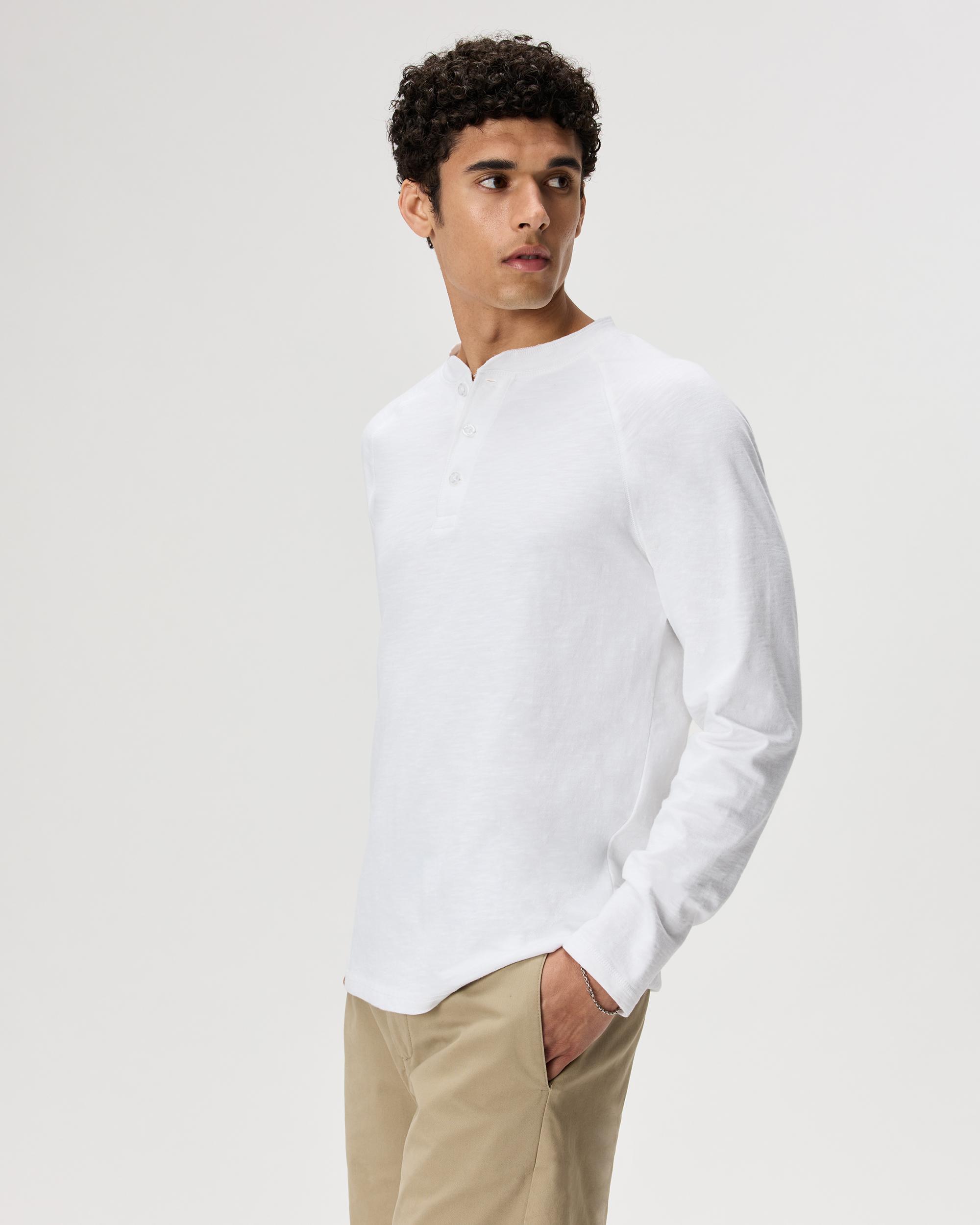 Quince | Men's Slub Long Sleeve Henley Organic Cotton Product Image