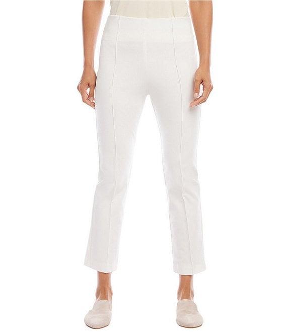 Karen Kane Pintuck Knit Cropped Pull-On Straight Leg Pants Product Image