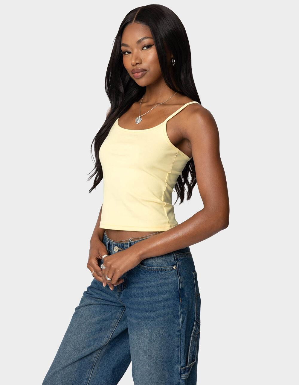 EDIKTED Deanna Tank Top - YELLOW Product Image