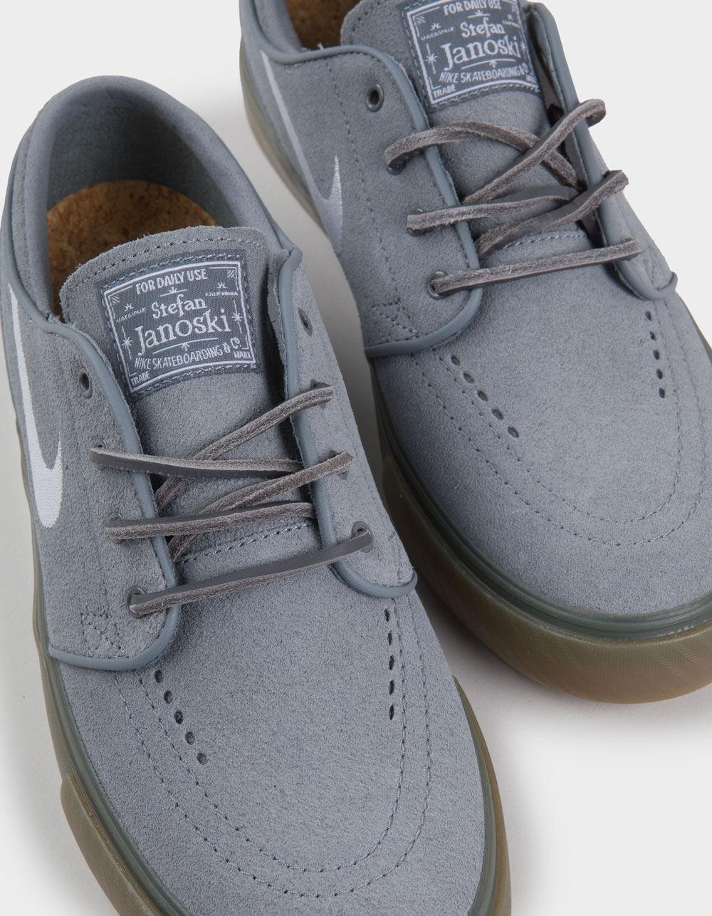 NIKE SB Zoom Janoski OG+ Skate Shoes - GRAY/WHITE Product Image