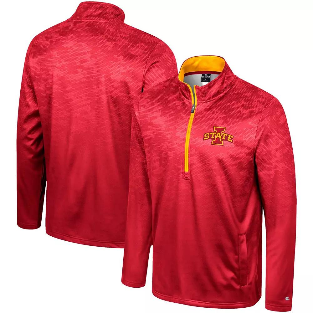 Men's Colosseum Cardinal Iowa State Cyclones The Machine Half-Zip Jacket,  Product Image
