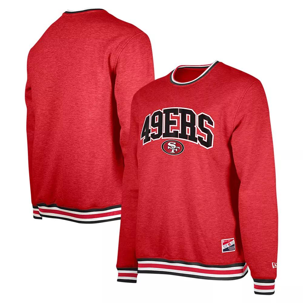 Men's New Era Scarlet San Francisco 49ers Big & Tall Pullover Sweatshirt, Size: XXL, Red Product Image