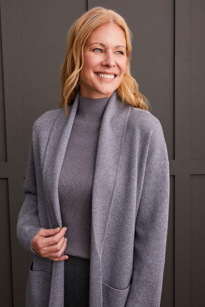 Open Cardigan with Patch Pockets Product Image