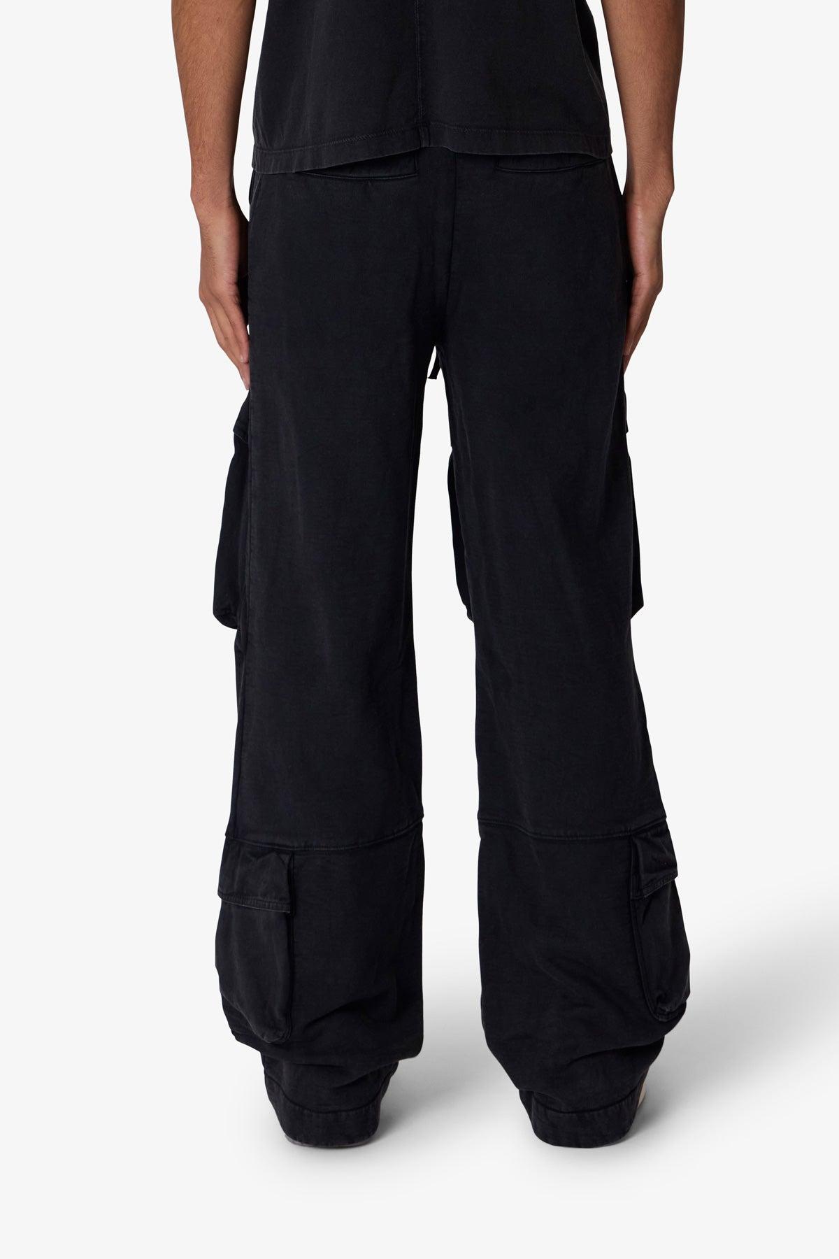 Front Cargo Sweatpants - Washed Black Product Image