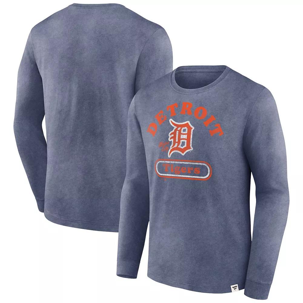 Men's Fanatics Navy Detroit Tigers Circus Catch Long Sleeve T-Shirt,  Product Image