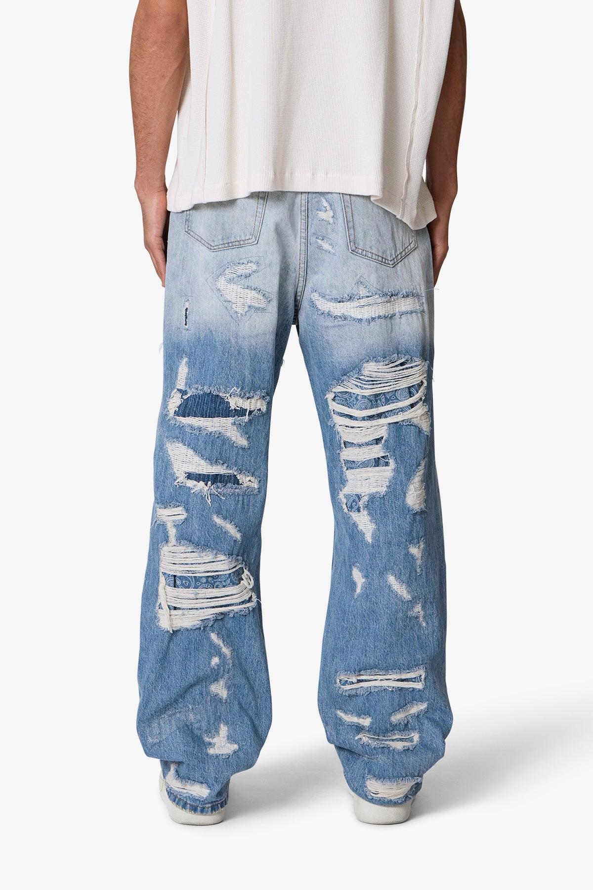 Ultra Baggy Better Repaired Denim - Light Blue Product Image