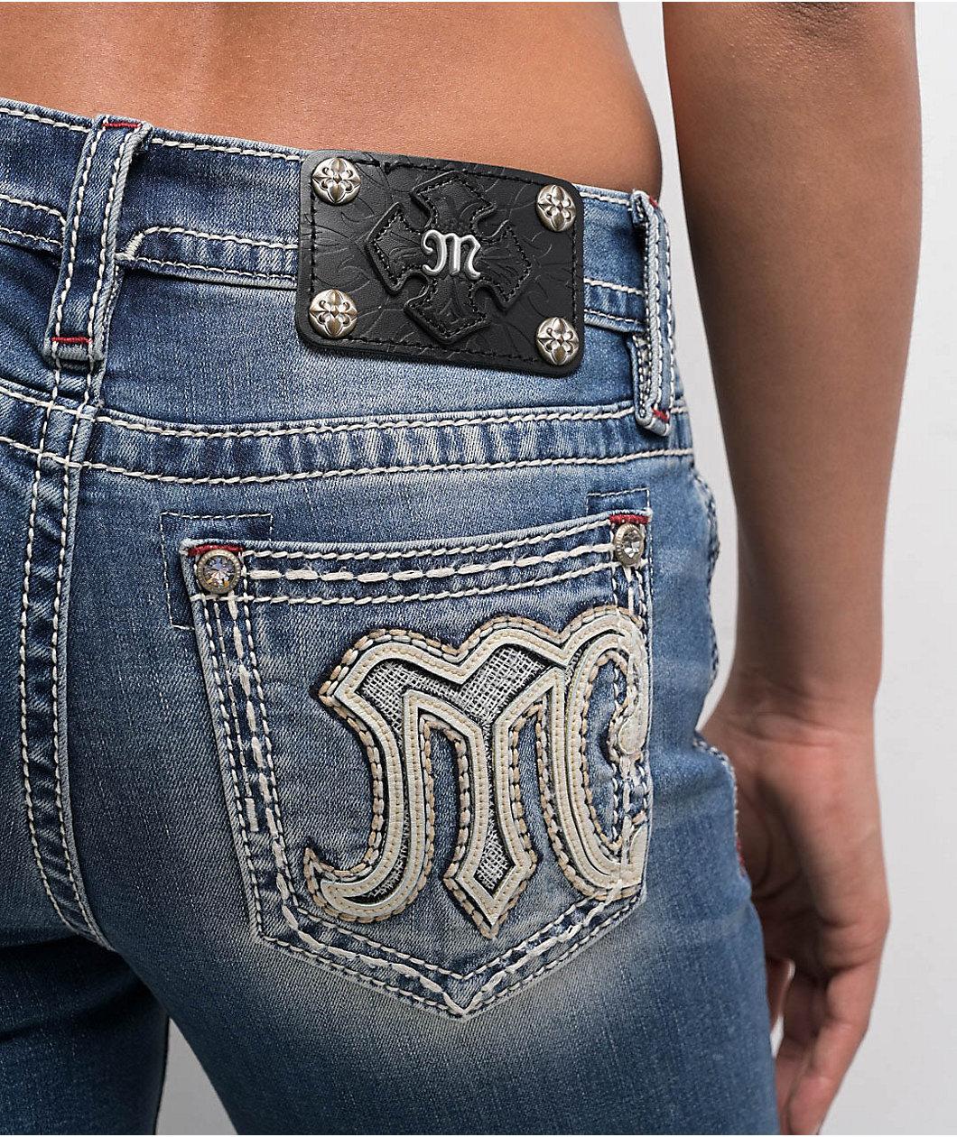 Miss Me Maven Logo Medium Wash Bootcut Jeans Product Image