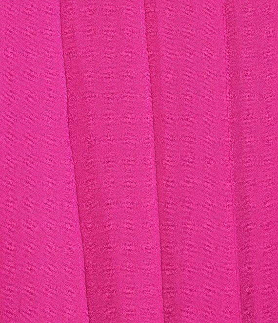 John Mark Wire Collar Split V-Neck 3/4 Sleeve Pintuck Detail Top Product Image