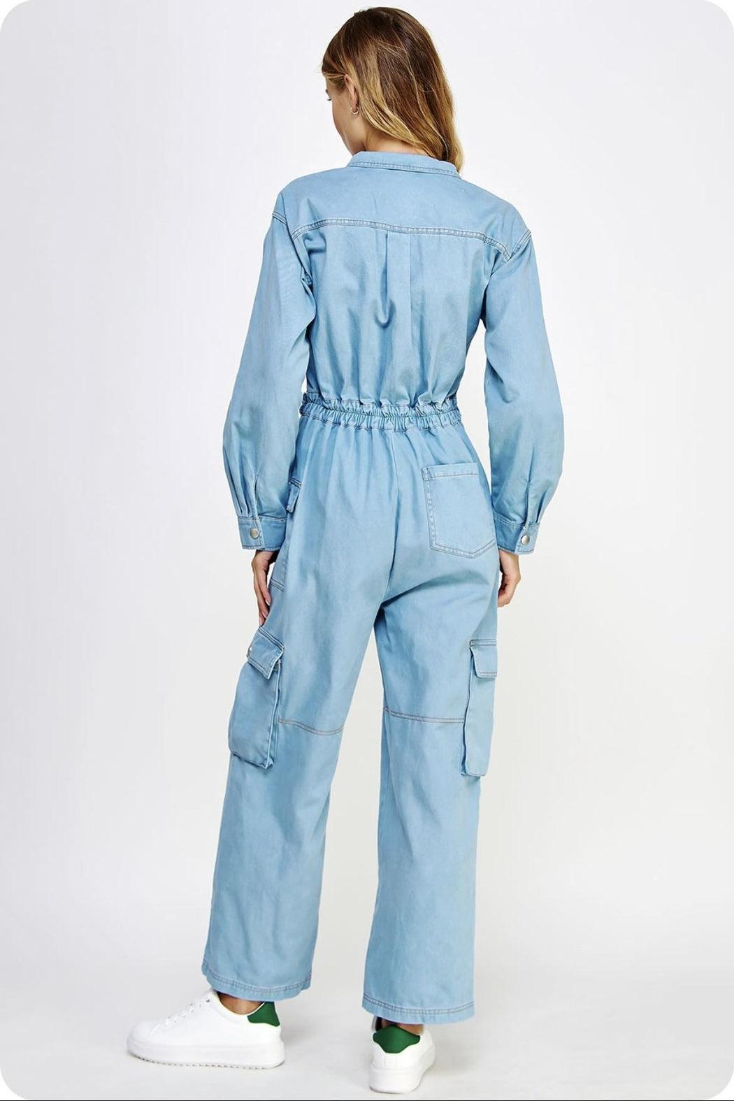Cargo Twill Jumpsuit Product Image