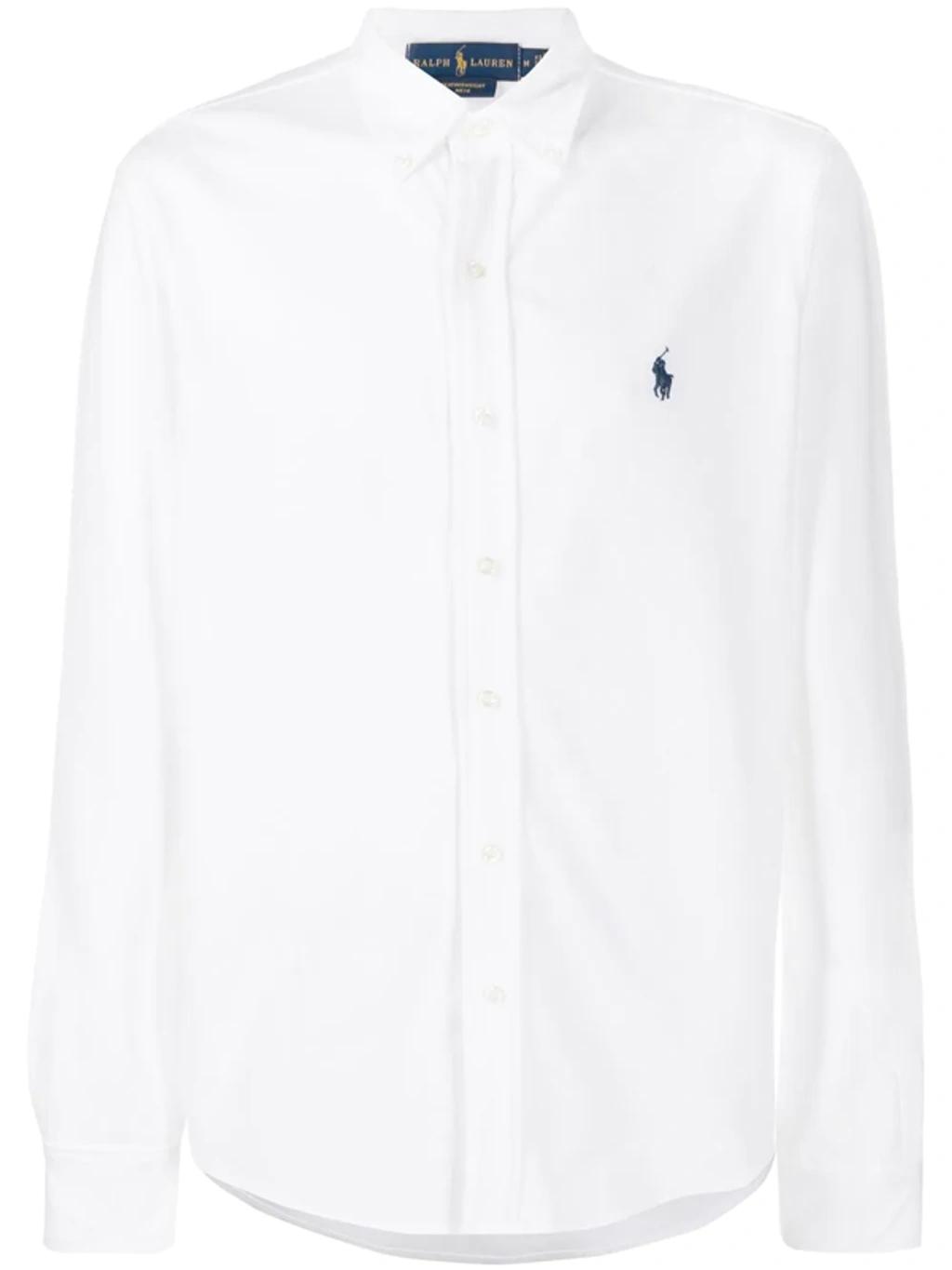 POLO RALPH LAUREN Long Sleeve Sport Shirt Clothing In White Product Image