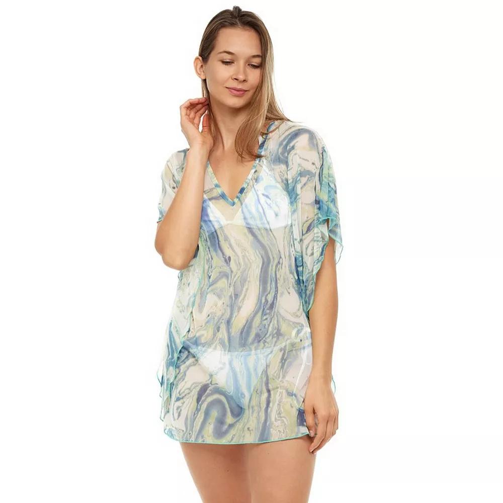 Women's Jordan Taylor Printed Mesh Kaftan Swim Cover-Up,  Product Image