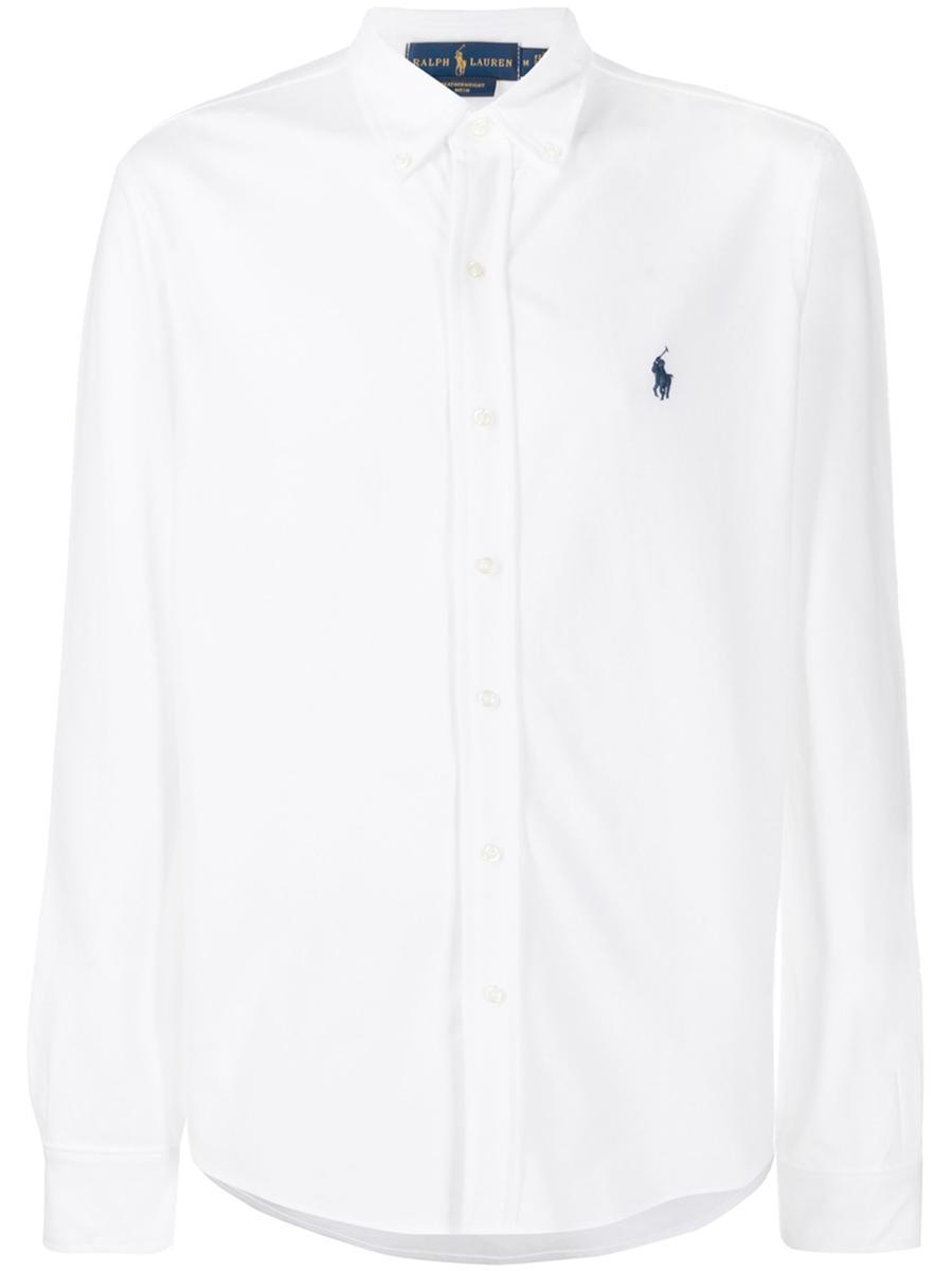 POLO RALPH LAUREN Long Sleeve Sport Shirt Clothing In White Product Image