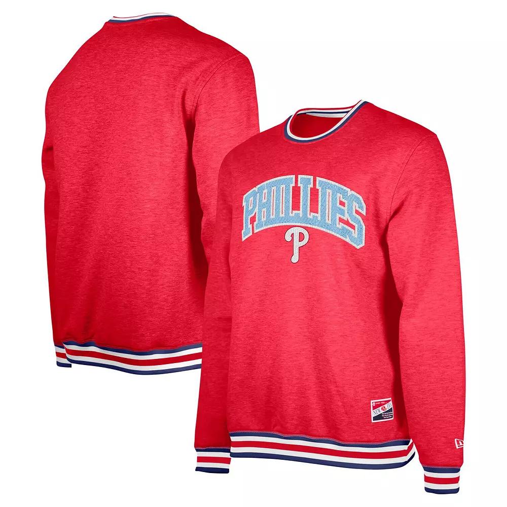 Men's New Era Red Philadelphia Phillies Father's Day Pullover Sweatshirt,  Product Image