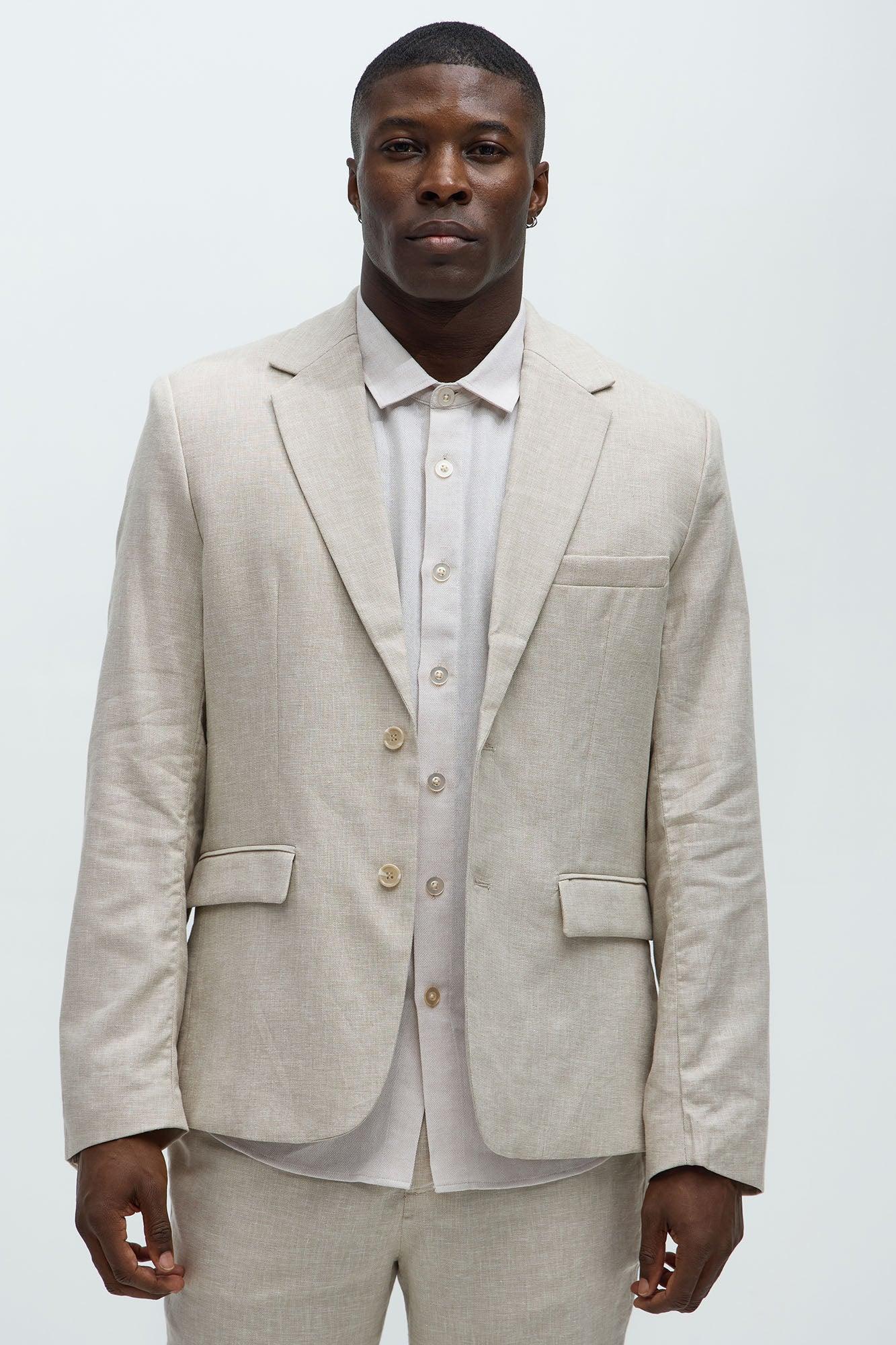Bahamas Linen Suit Jacket - Stone Product Image