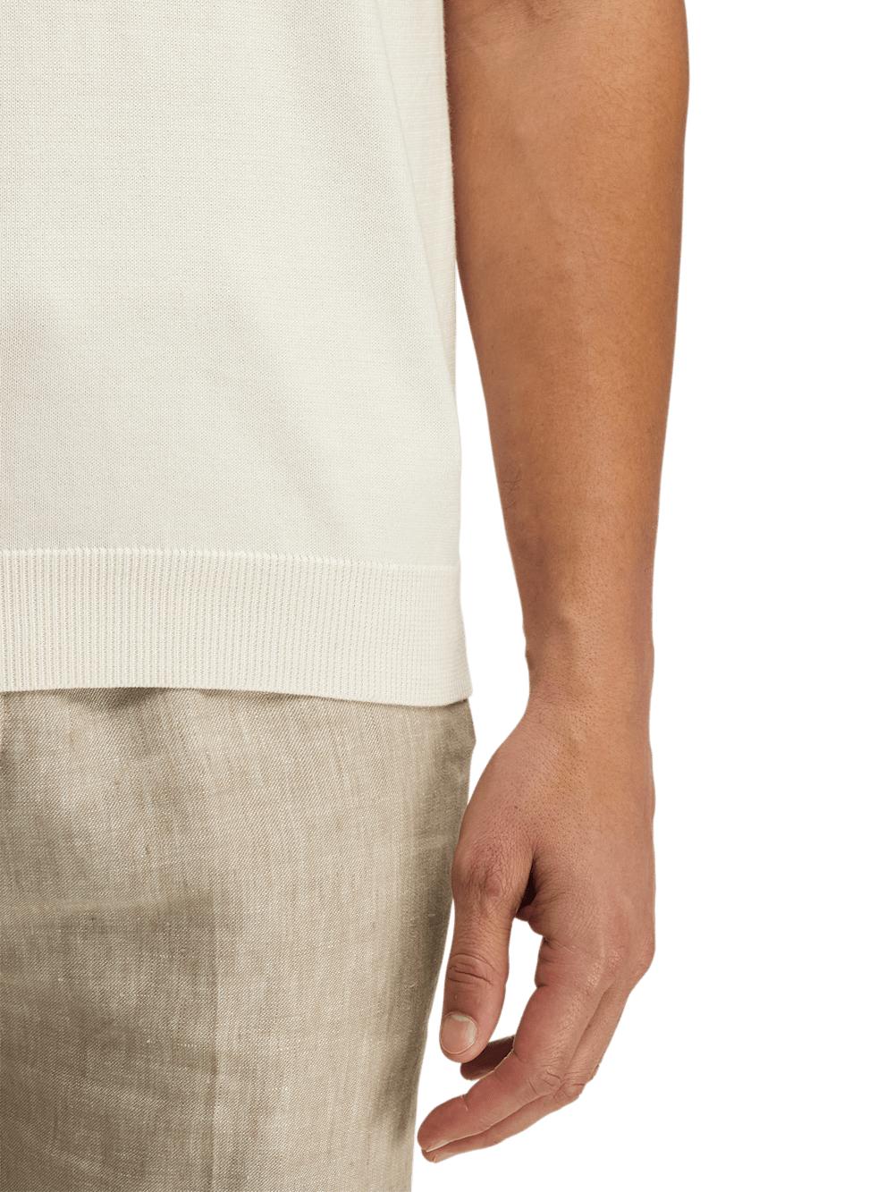 Supima Cotton Crew Neck Sweater - Off White Product Image