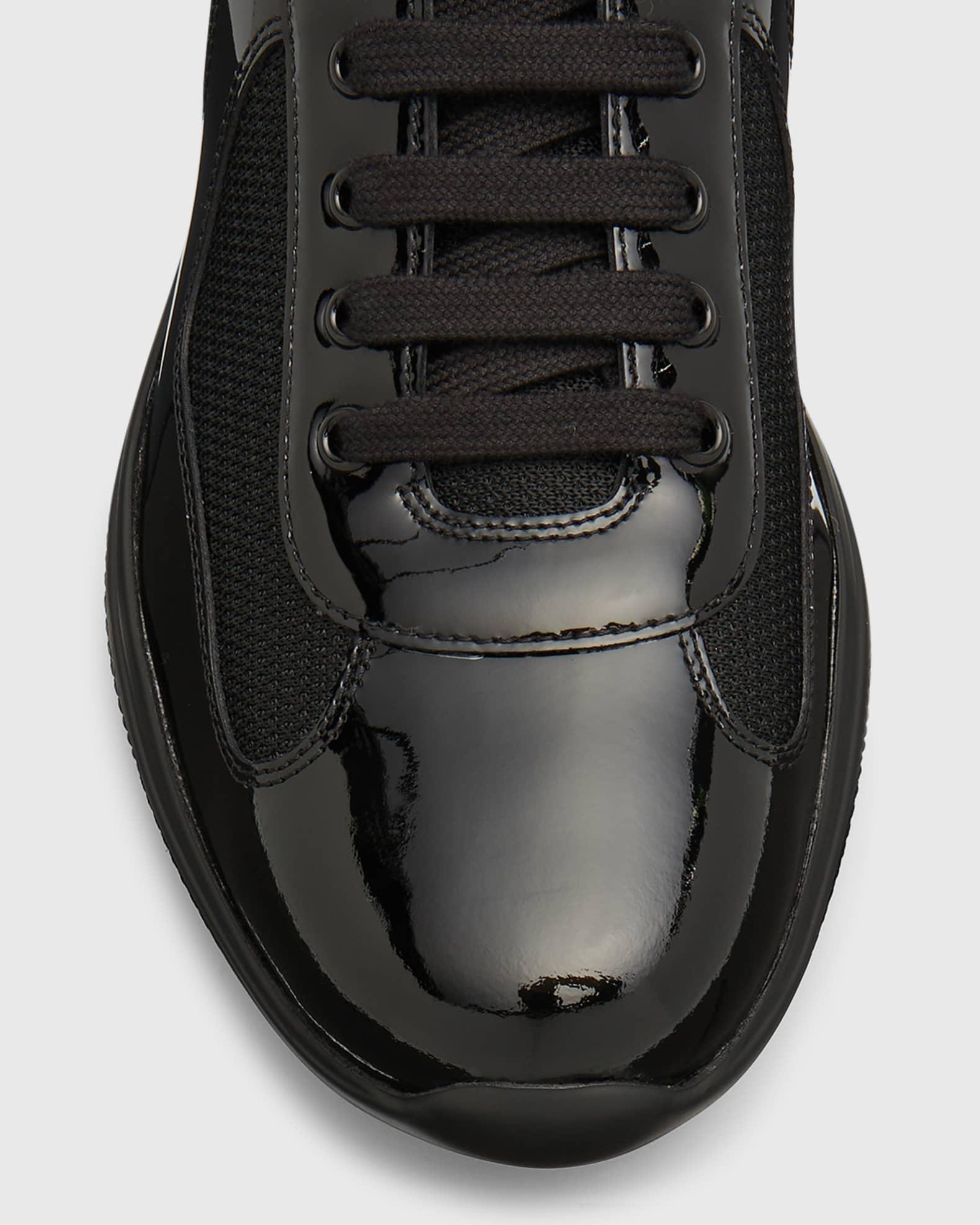 Men's America's Cup Patent Leather Patchwork Sneakers Product Image