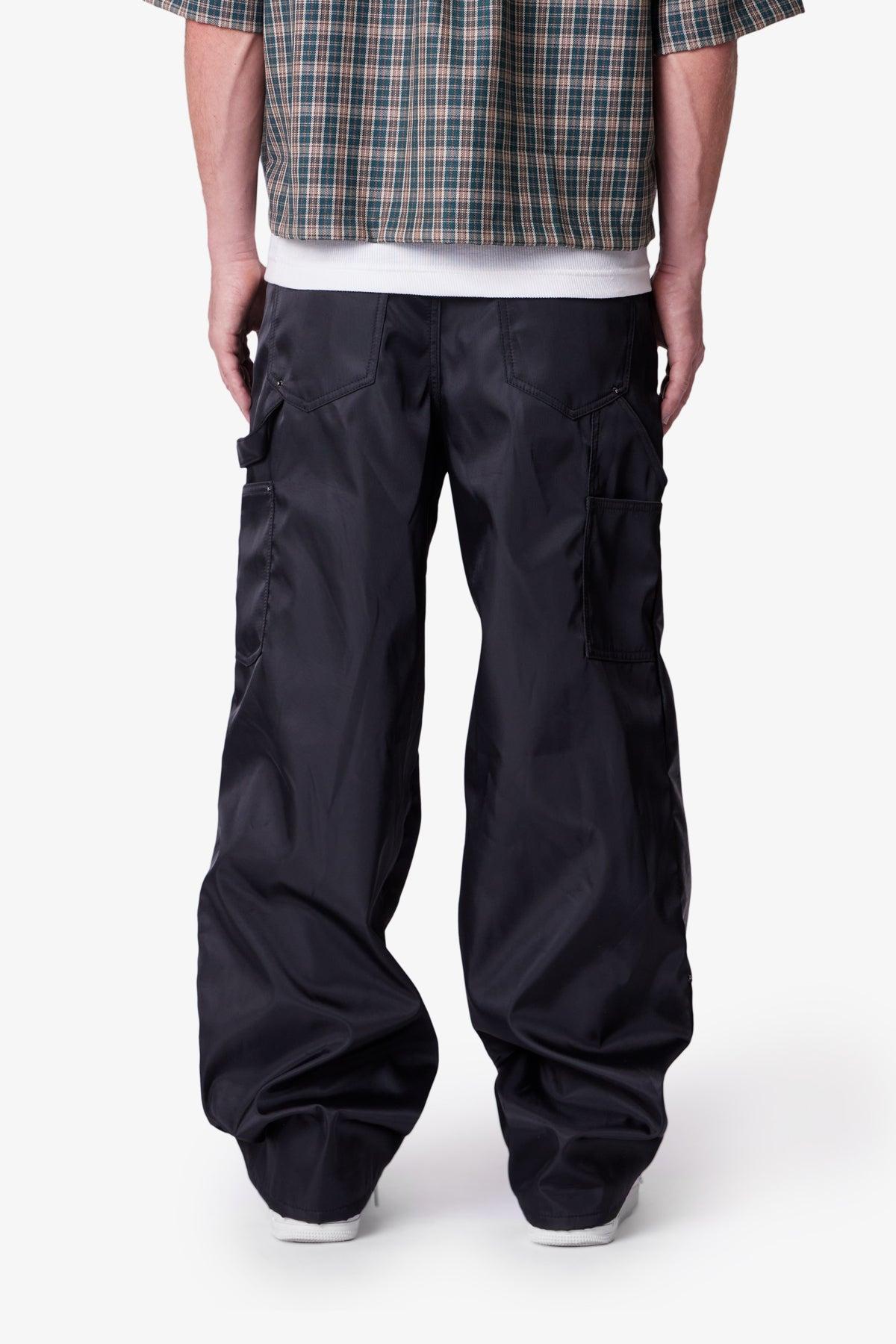 Ultra Baggy Nylon Work Pants - Black Product Image