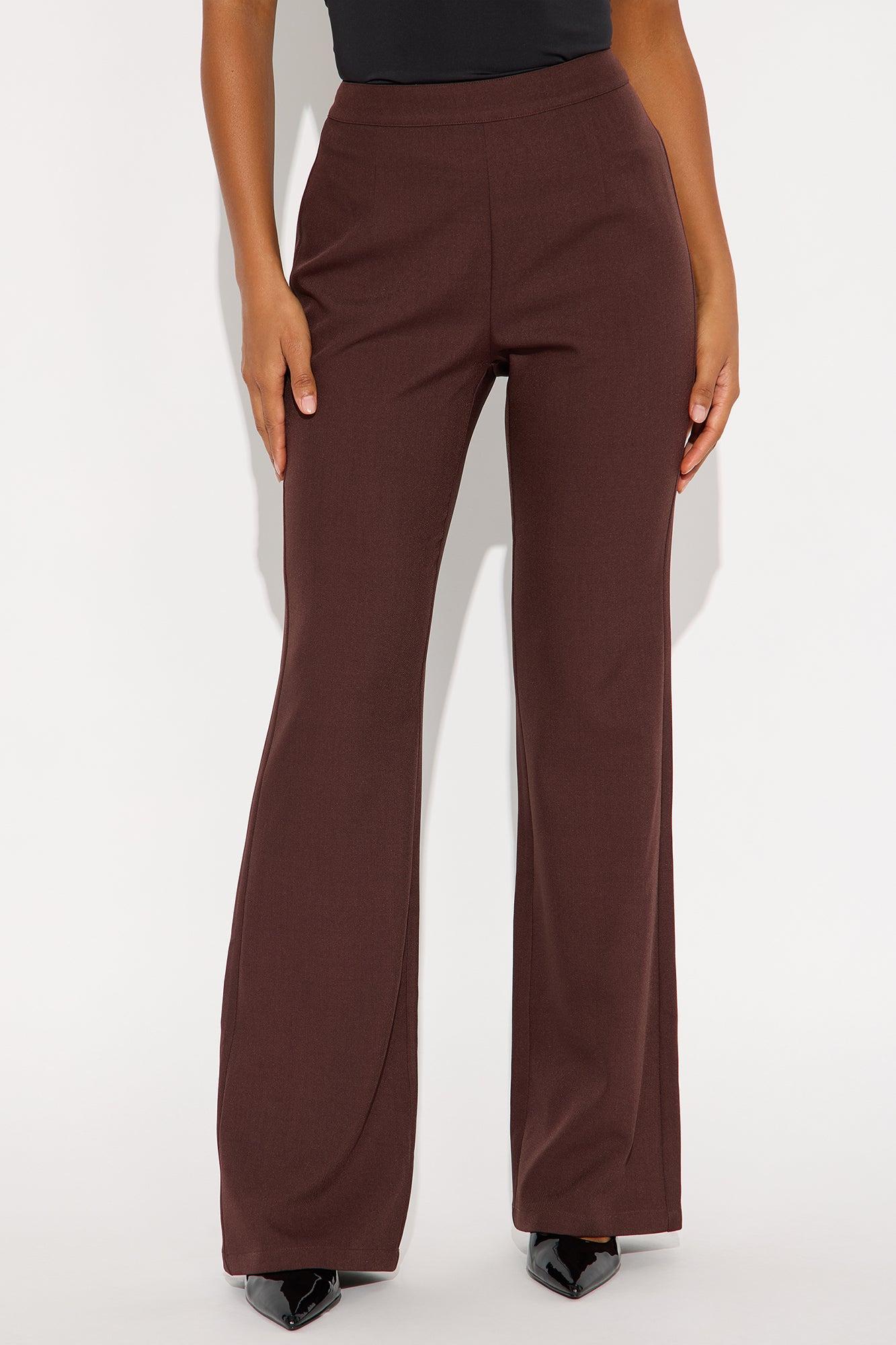 Abrina Twill Flare Pant - Chocolate Female Product Image