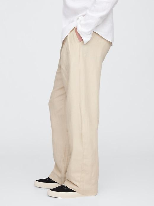 Linen-Cotton '90s Loose Pleated Khakis Product Image