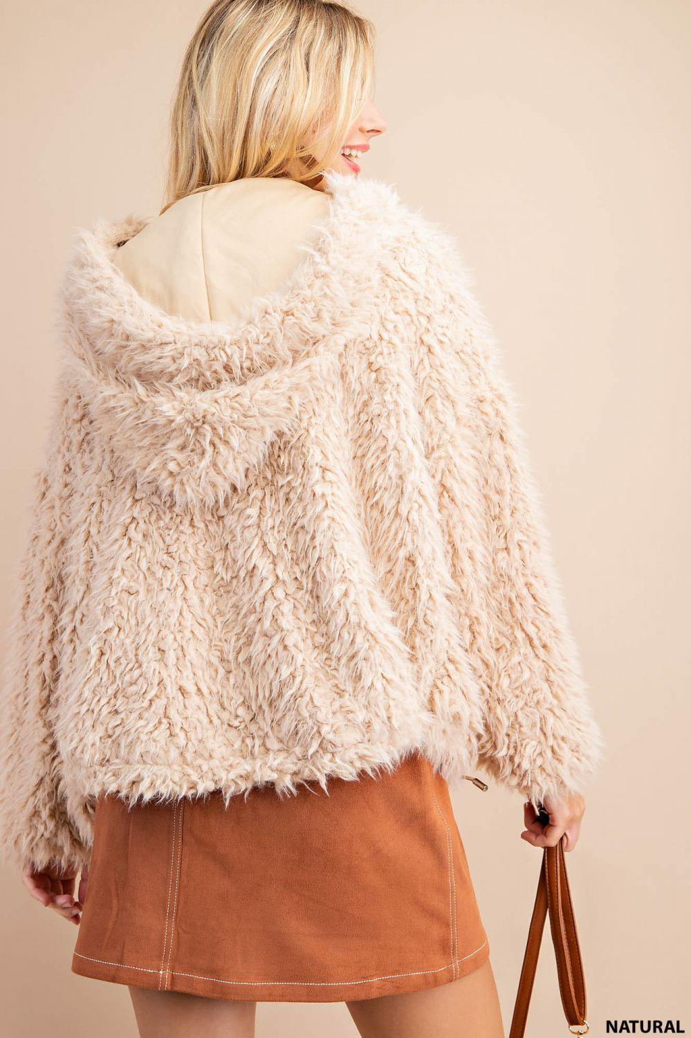 5160   Lux Soft Faux Fur Jacket Product Image