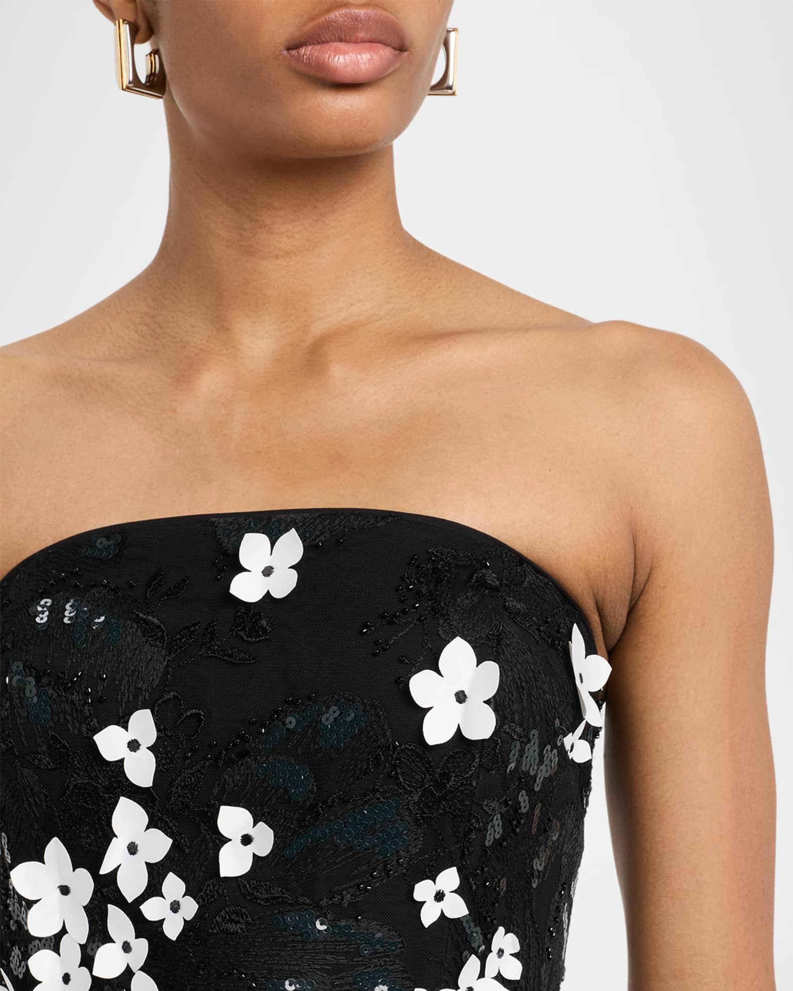 Strapless Bead & Sequin Embroidered Midi Dress Product Image