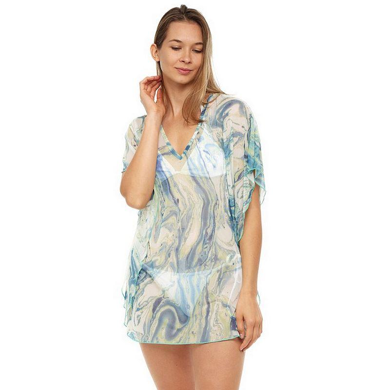 Women's Jordan Taylor Printed Mesh Kaftan Swim Cover-Up,  Product Image