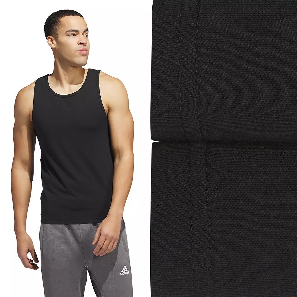 Men's adidas 2-pack Stretch Cotton Tank Tops,  Product Image