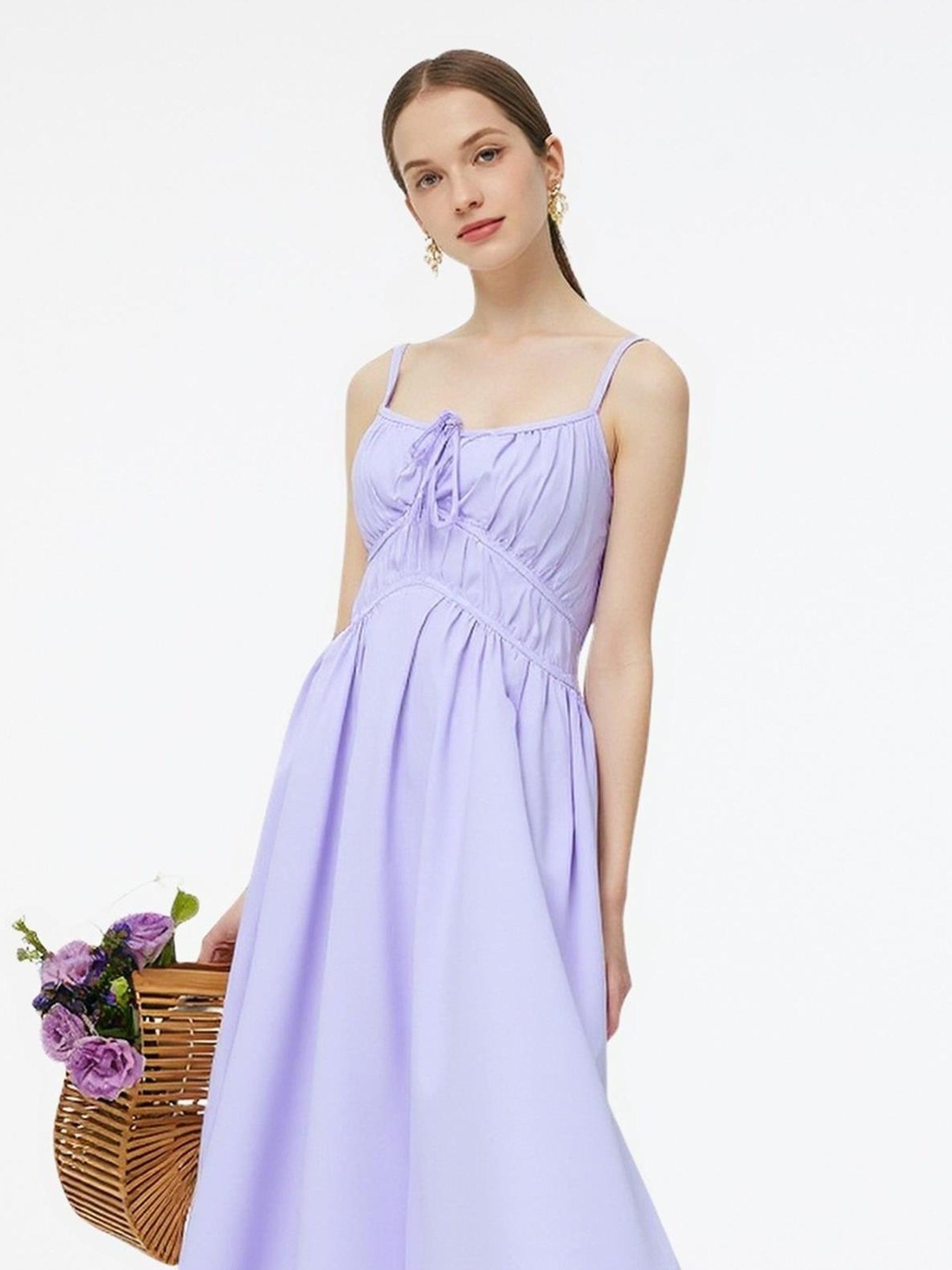 Adjustable Neckline Women A-Line Strap Maxi Dress Product Image