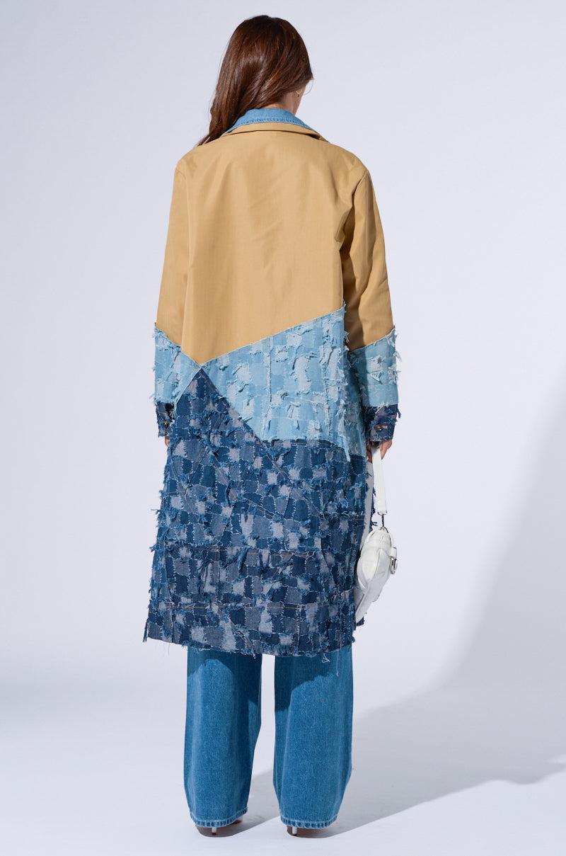 WICKER PARK DENIM DETAIL TRENCH Product Image