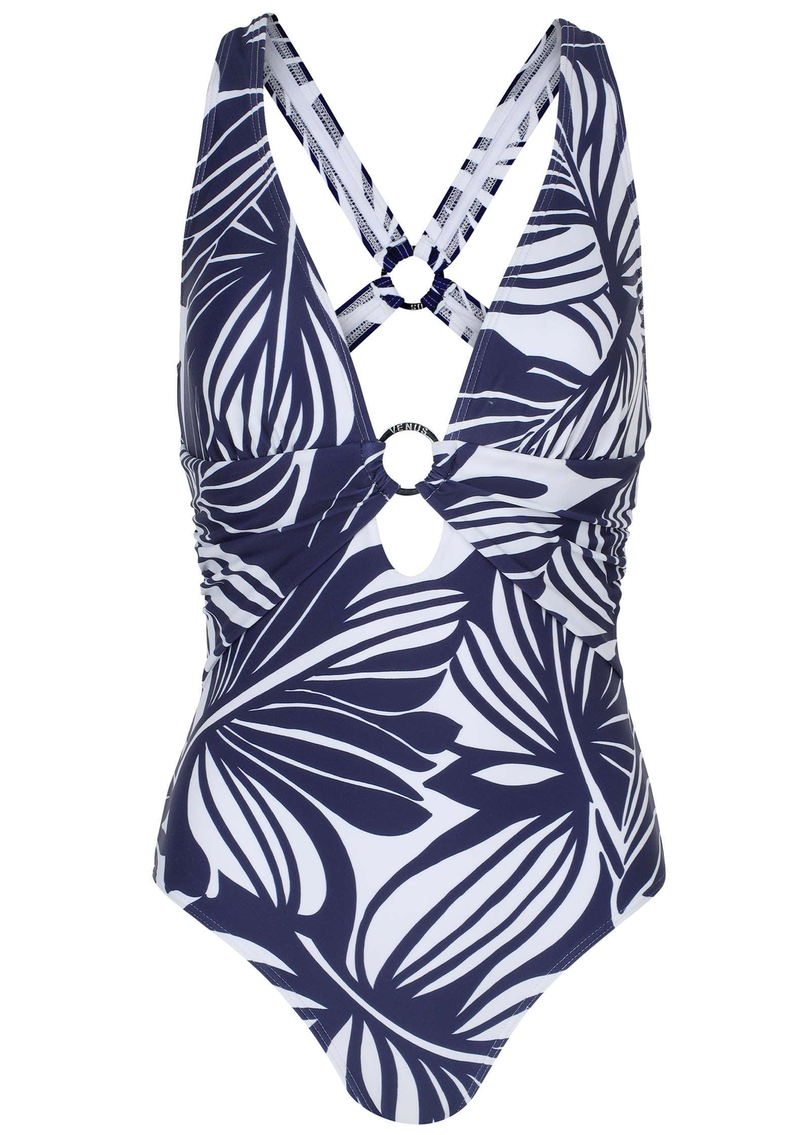 Barbados One-Piece - Contrast Bold Leaves Product Image