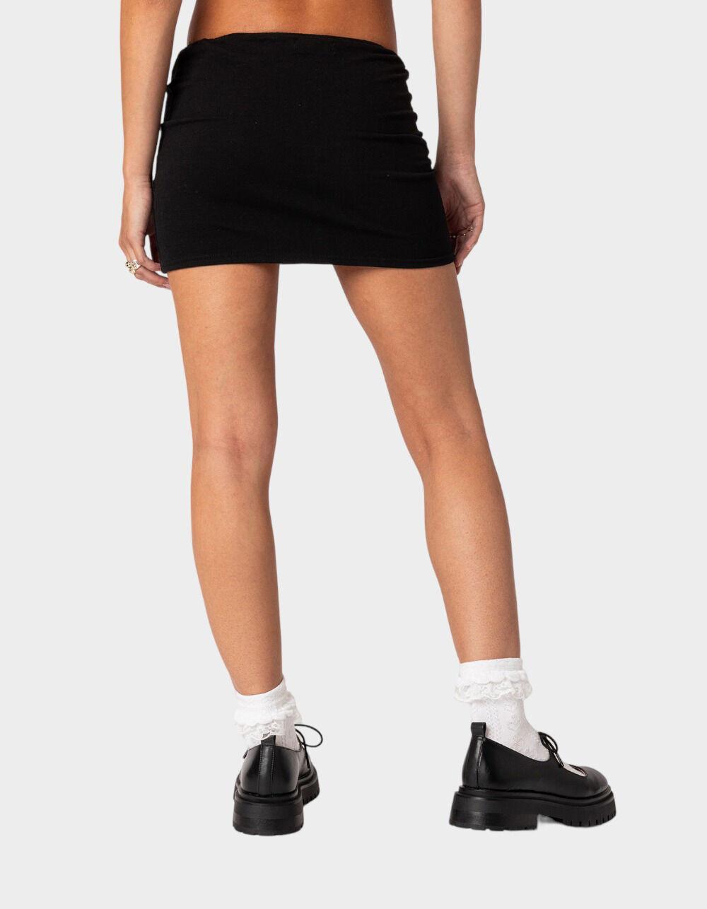 EDIKTED Aisha Low Rise Womens Mini Skirt - BLACK Product Image