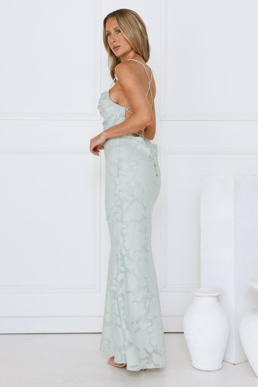 Bridge To Wonderland Maxi Dress Sage Product Image