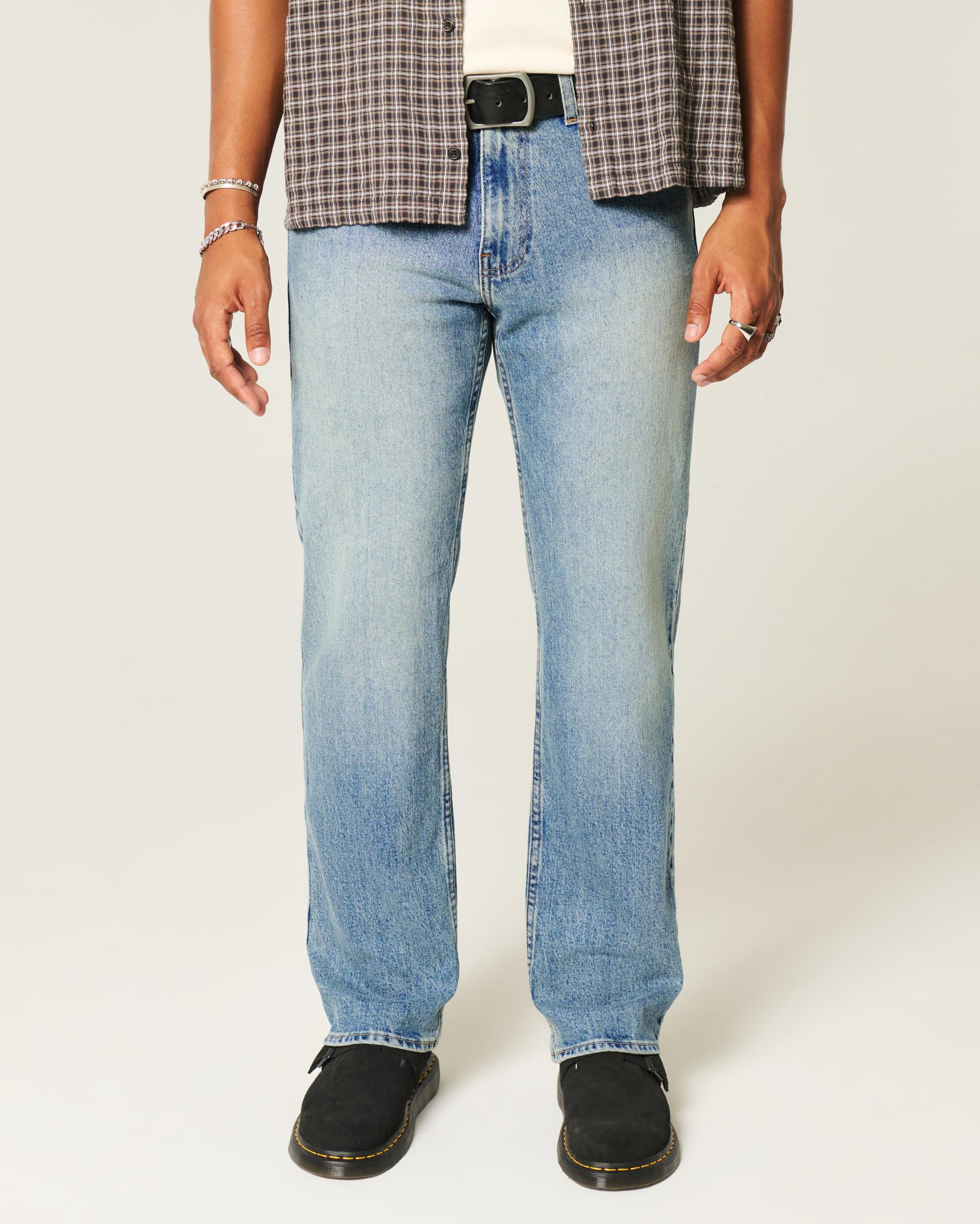 Medium Wash Straight Jeans Product Image