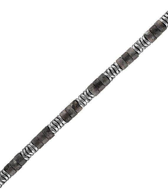 Bulova Men's Sterling Silver Beaded Line Bracelet Product Image