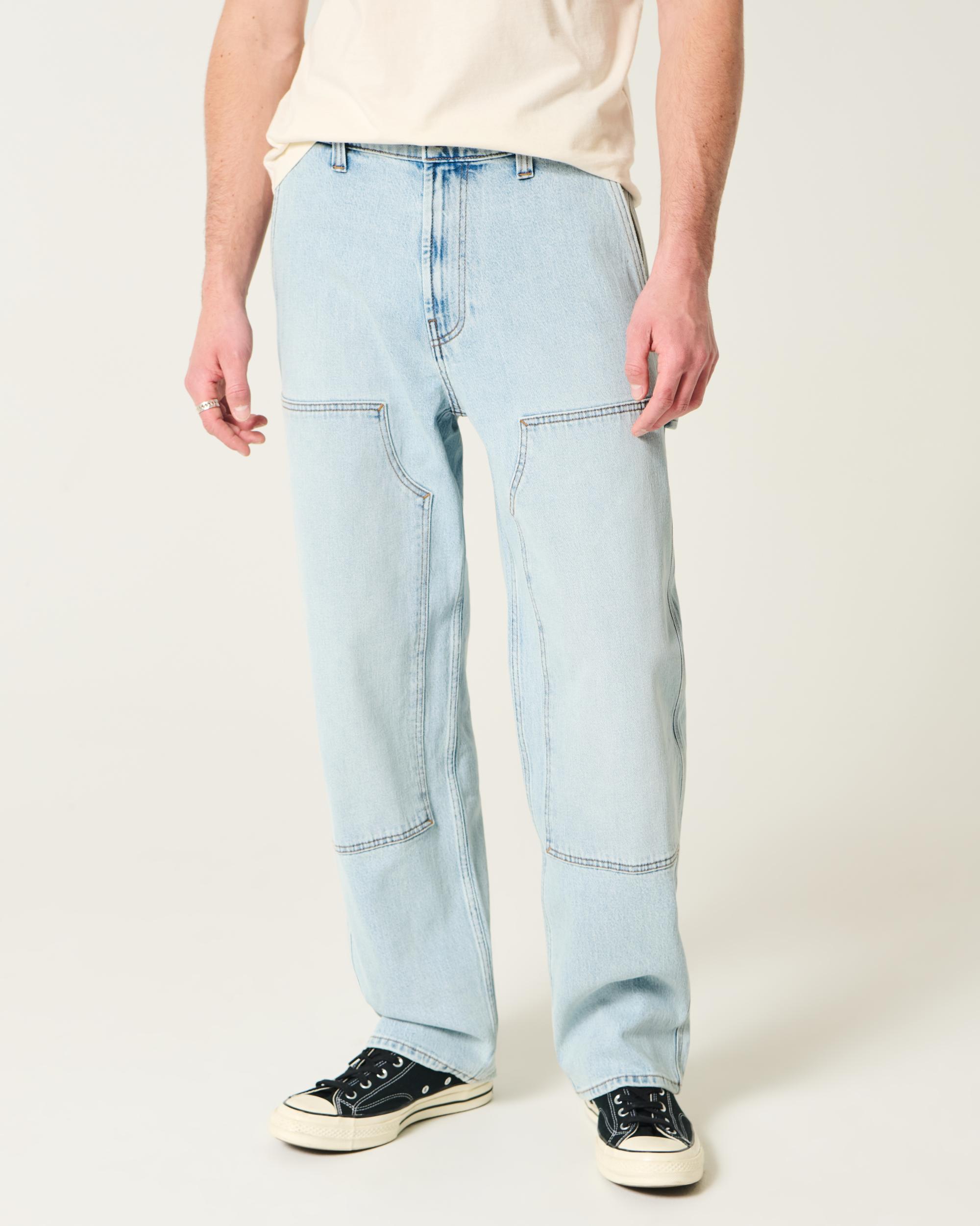 Light Wash Baggy Carpenter Jeans Product Image