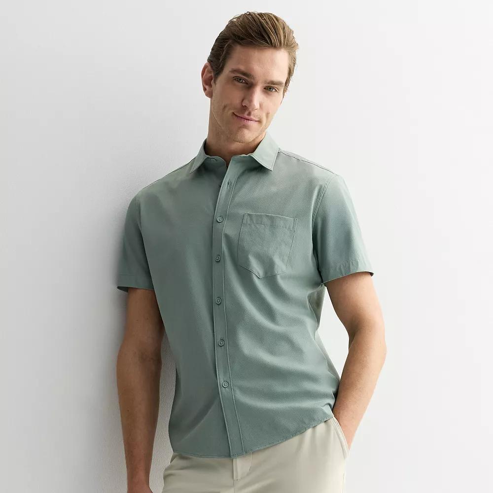 Men's FLX Tech Mesh Standard-Fit Short Sleeve Button-Down,  Product Image