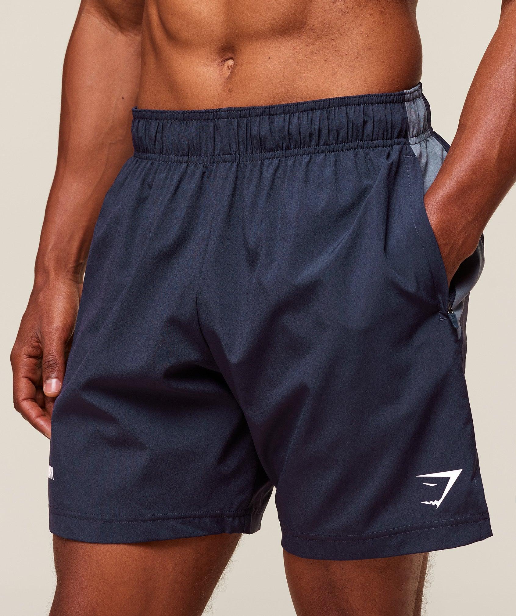Gymshark Sport Panel 7" Shorts - Heavy Blue/Iron Blue Male Product Image