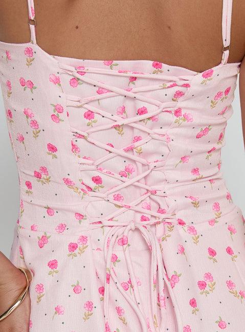 Members Only Maxi Dress Soft Pink Floral Product Image