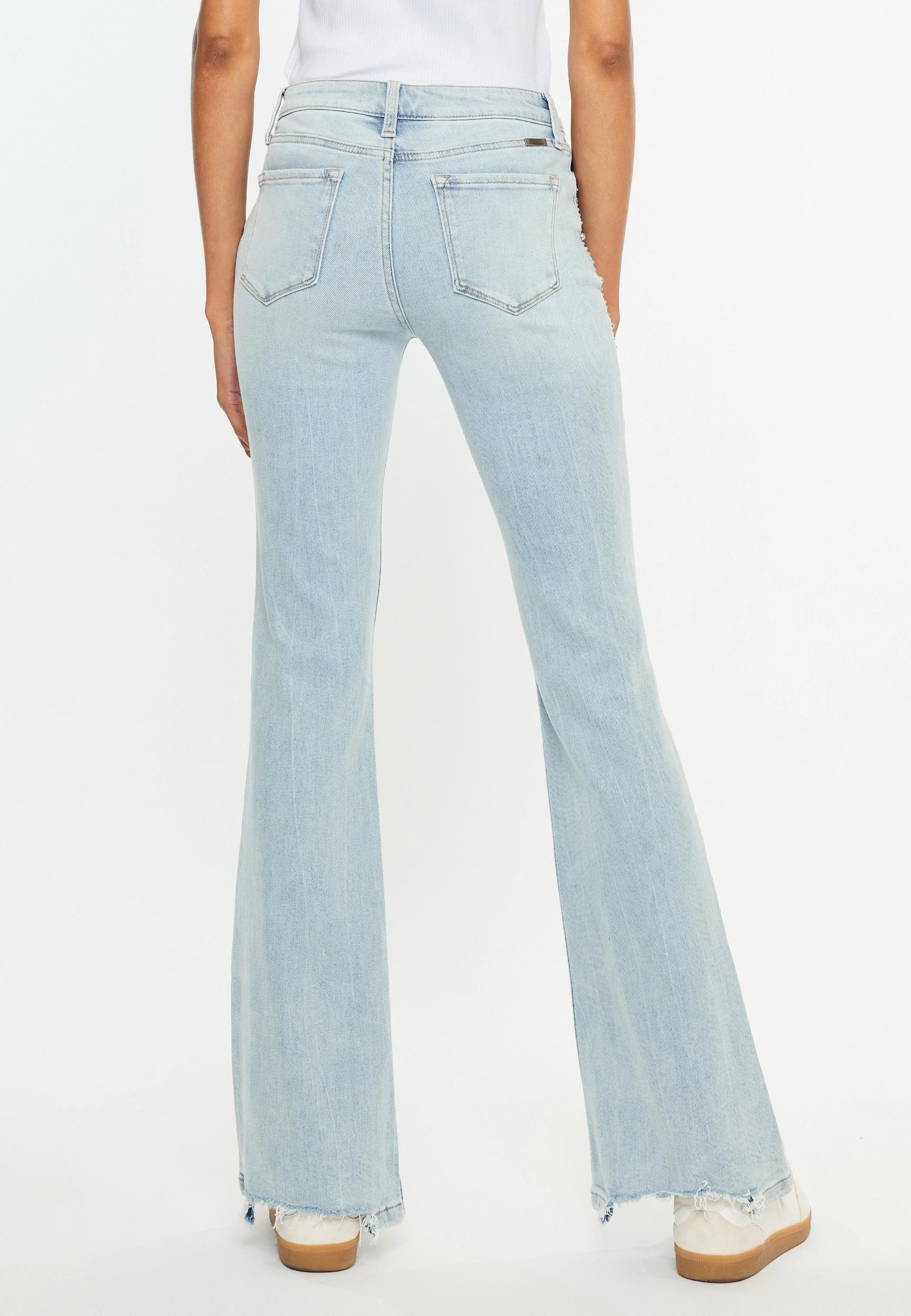 KanCan™ Studded Mid Rise Flare Jean Product Image