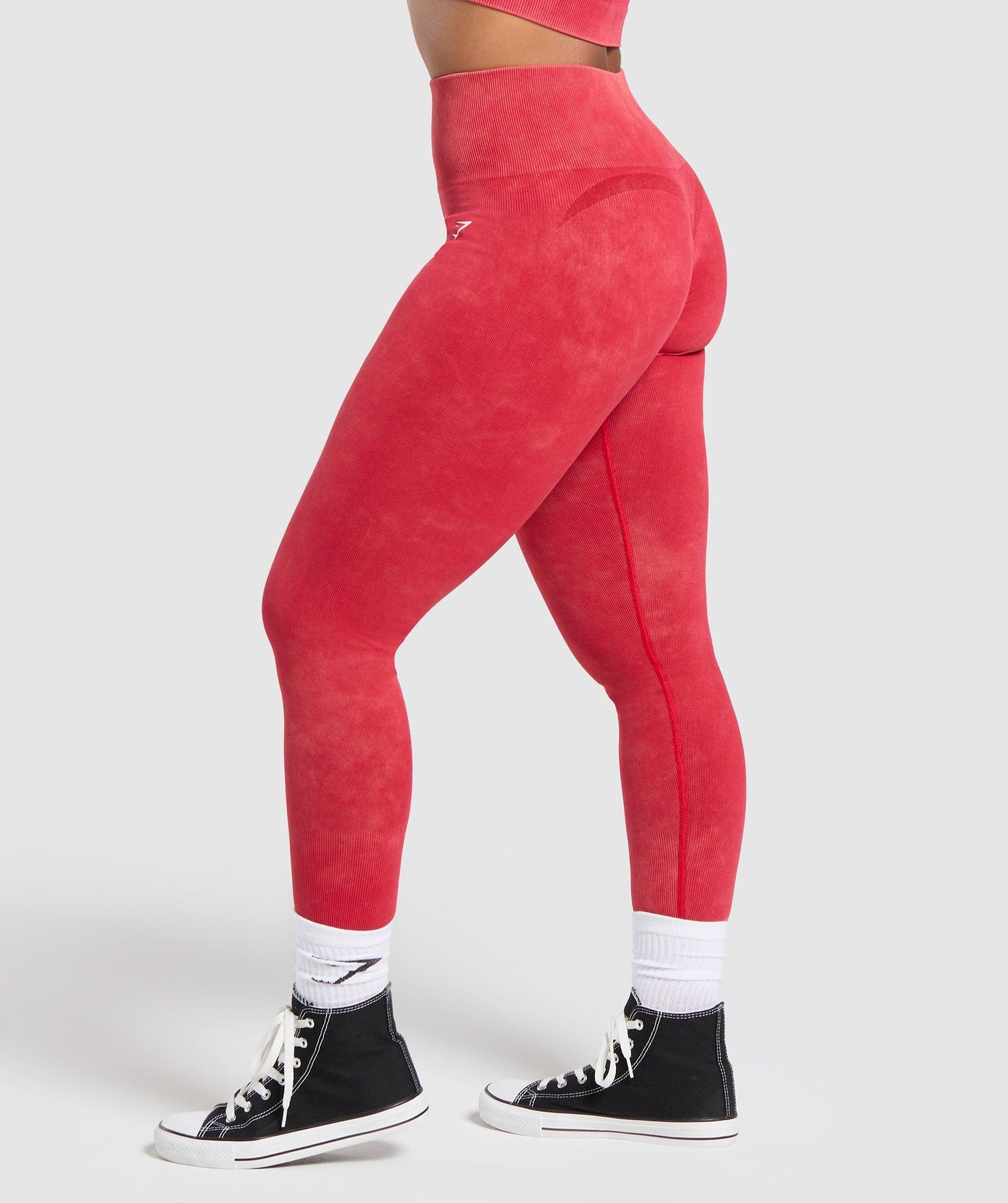 Gymshark Gains Seamless Leggings - Carmine Red Female Product Image