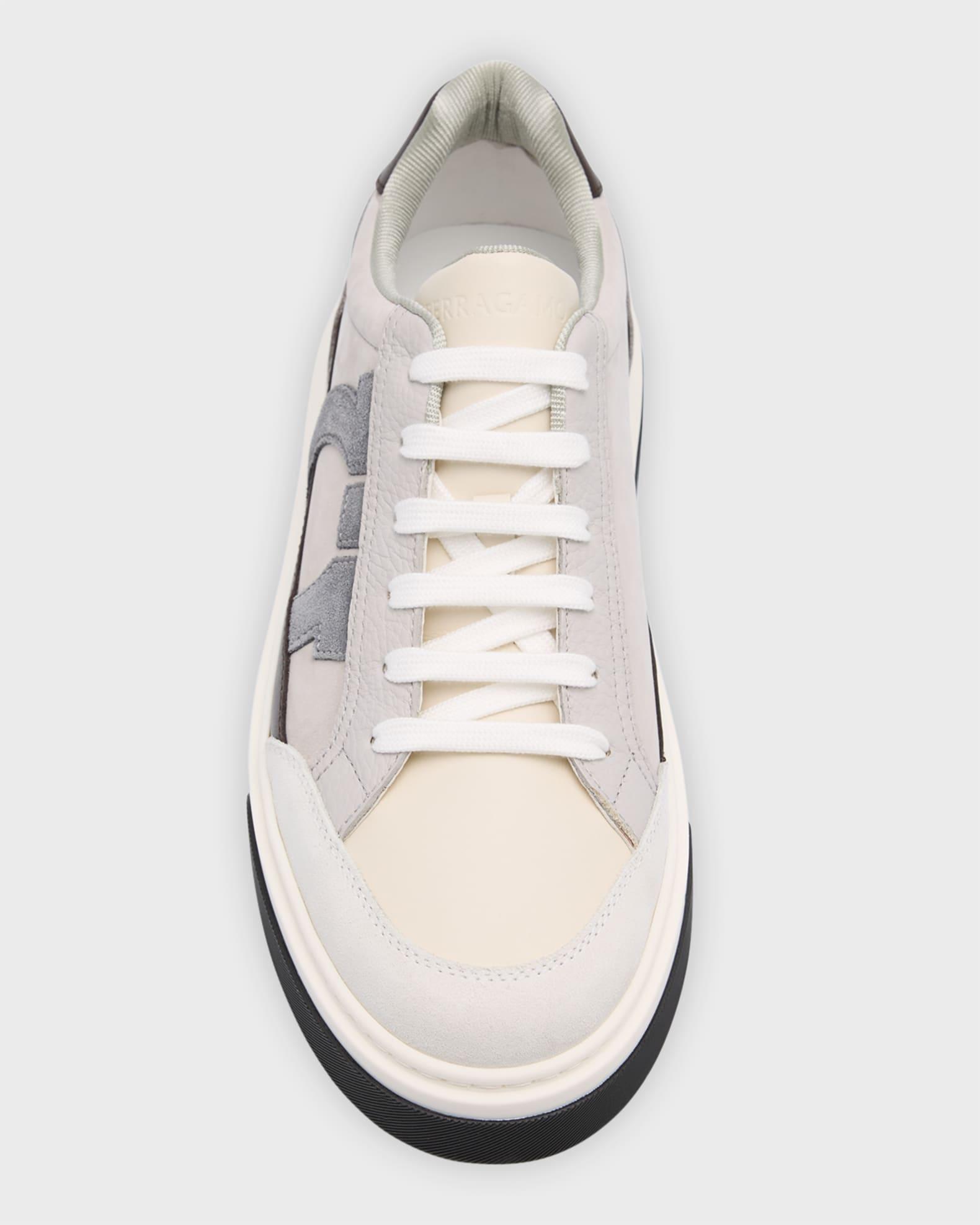 Men's Cassina Gancini Leather Low-Top Sneakers Product Image