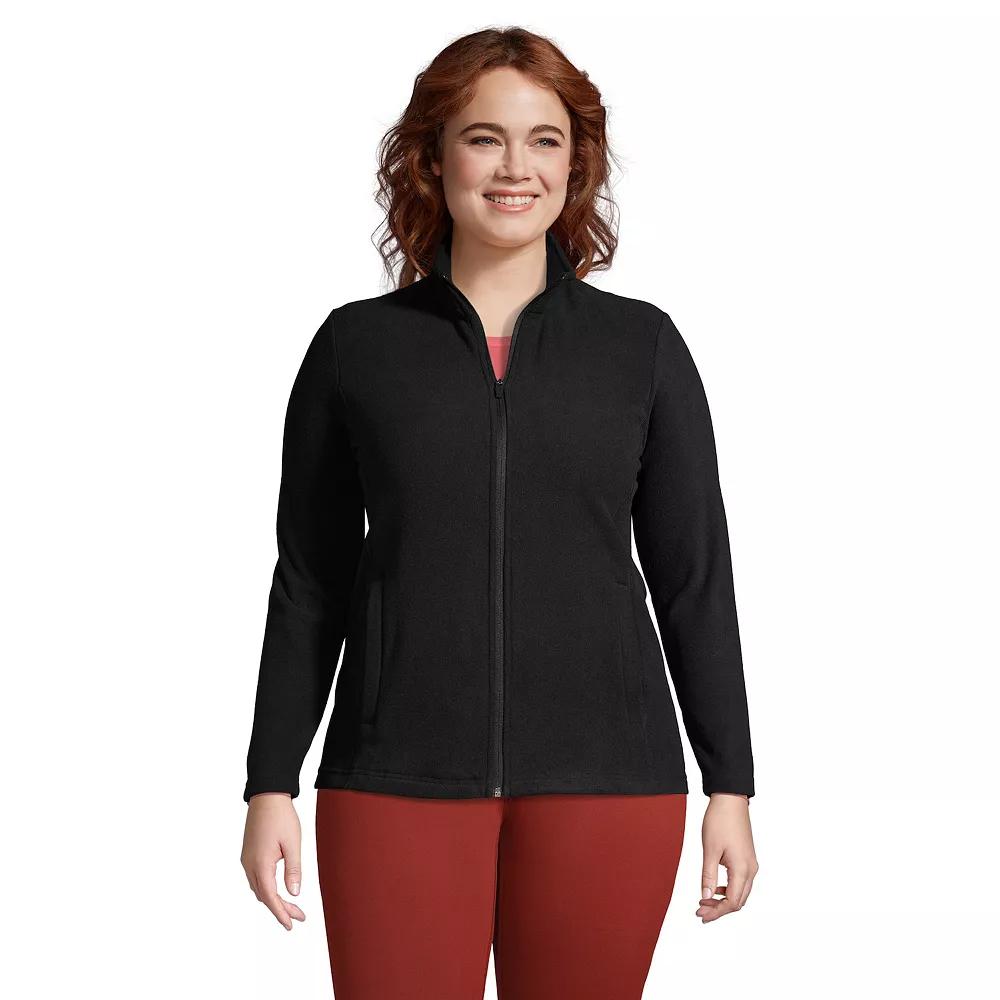 Plus Size Lands' End Full Zip Fleece Jacket, Women's, Size: 2XL, Rich Red Product Image