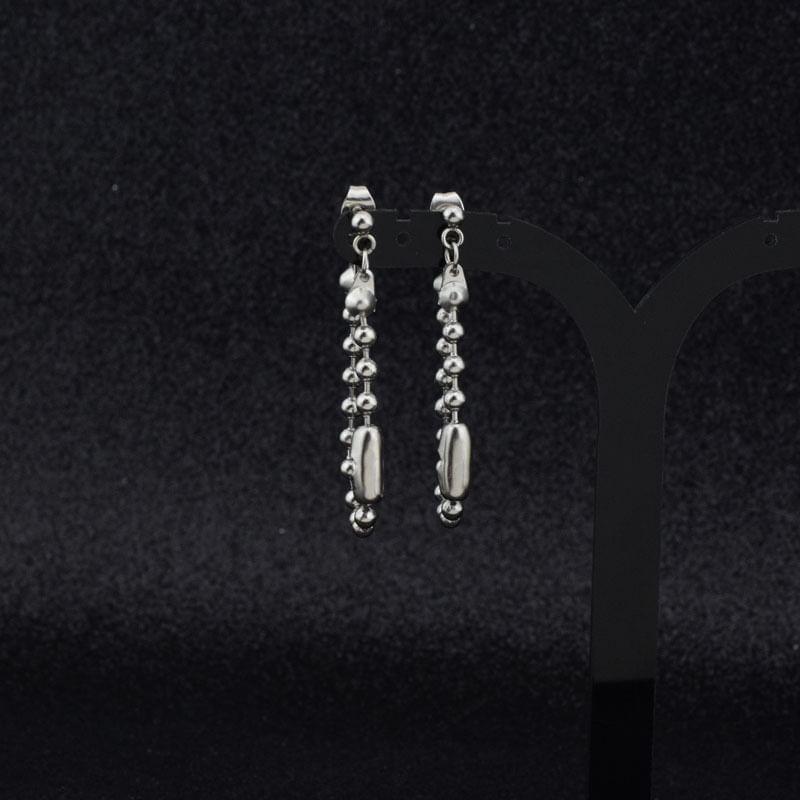 Bead Chain Drop Earring / Clip-On Earring Product Image