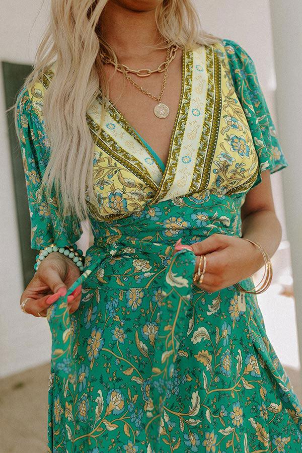 Summer Evening Breeze Floral Wrap Dress Product Image