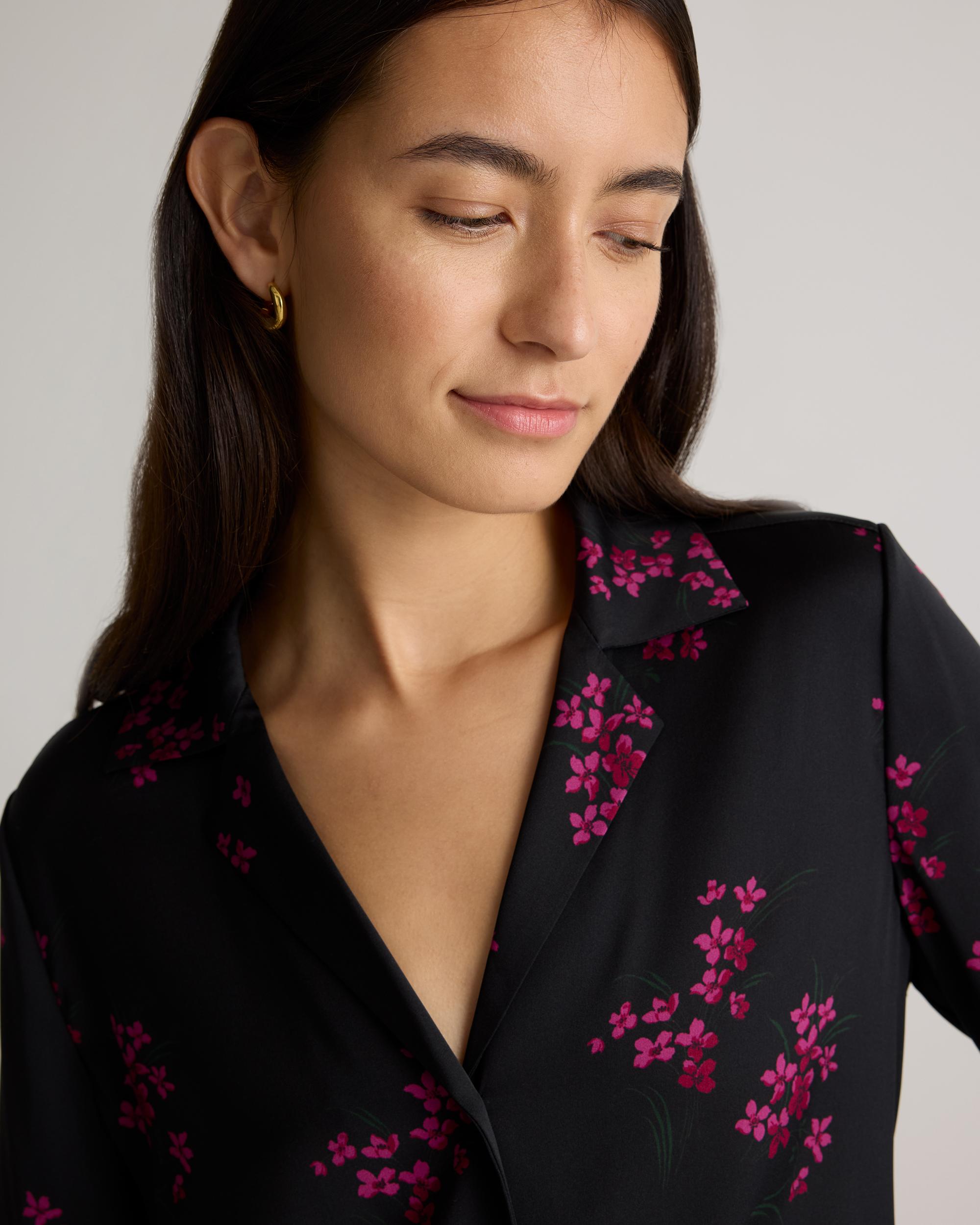 Quince | Women's Washable Stretch Silk Notch Collar Blouse Size XL Product Image